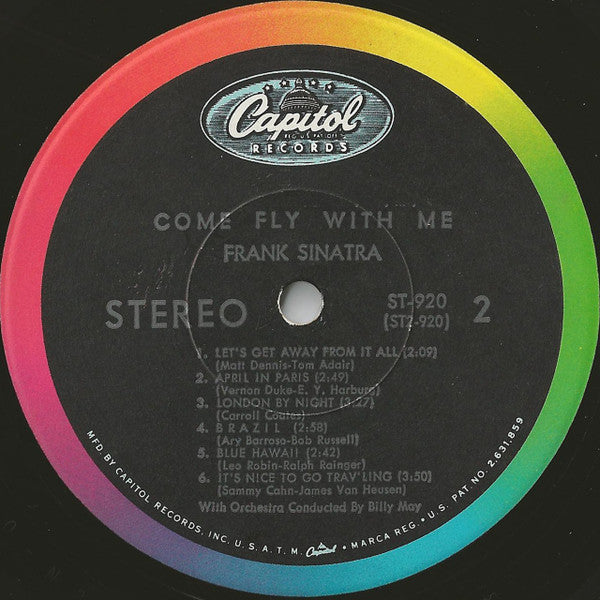 Frank Sinatra - Come Fly With Me (LP, Album, RE, Scr)