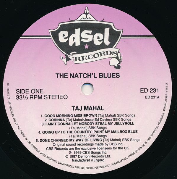 Taj Mahal - The Natch'l Blues (LP, Album, RE)