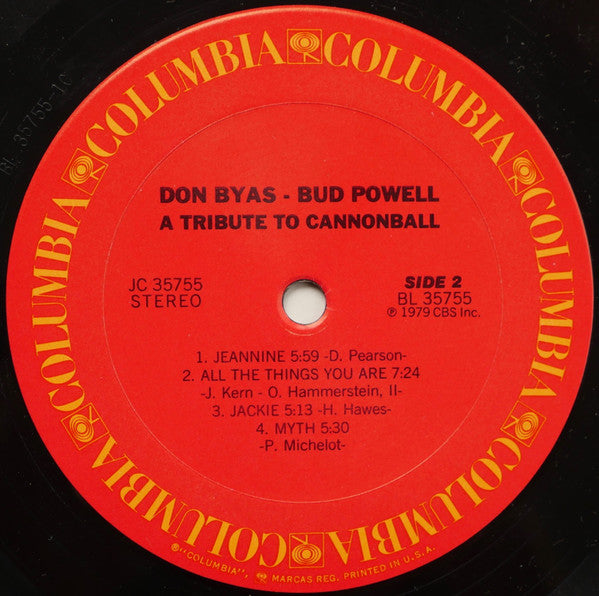 Don Byas / Bud Powell - A Tribute To Cannonball (LP, Album)