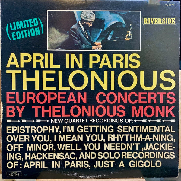 Thelonious Monk - April In Paris / Live (2xLP, Comp, Mono, Ltd)