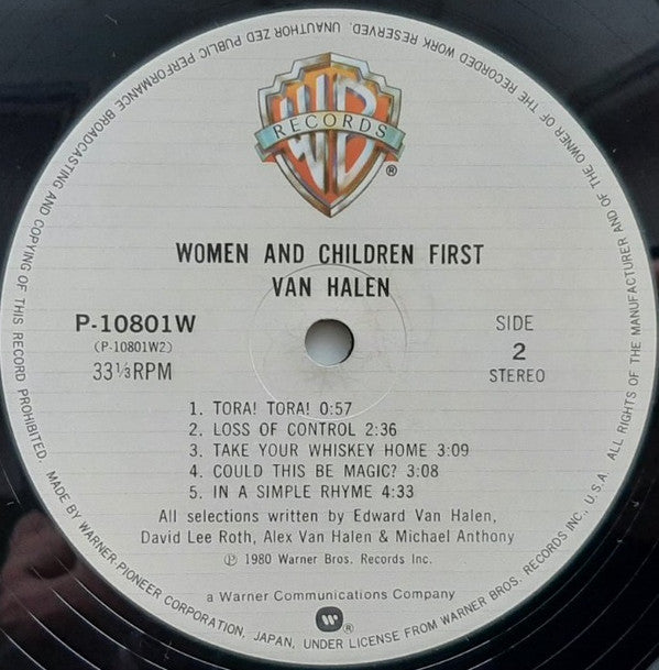 Van Halen - Women And Children First (LP, Album)