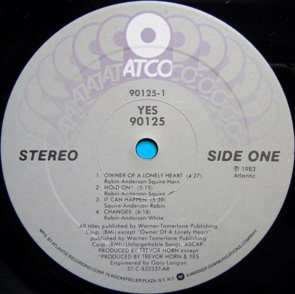 Yes - 90125 (LP, Album, AR )