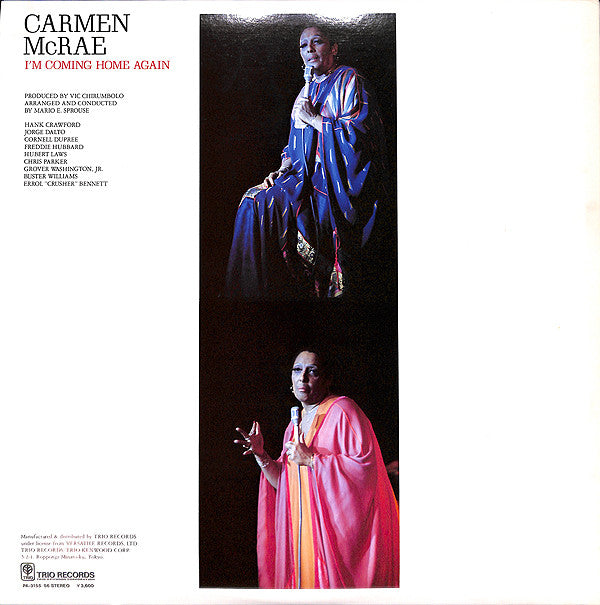 Carmen McRae - I'm Coming Home Again (2xLP, Album)