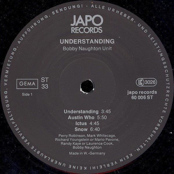 Bobby Naughton Units - Understanding (LP, Album, RE)
