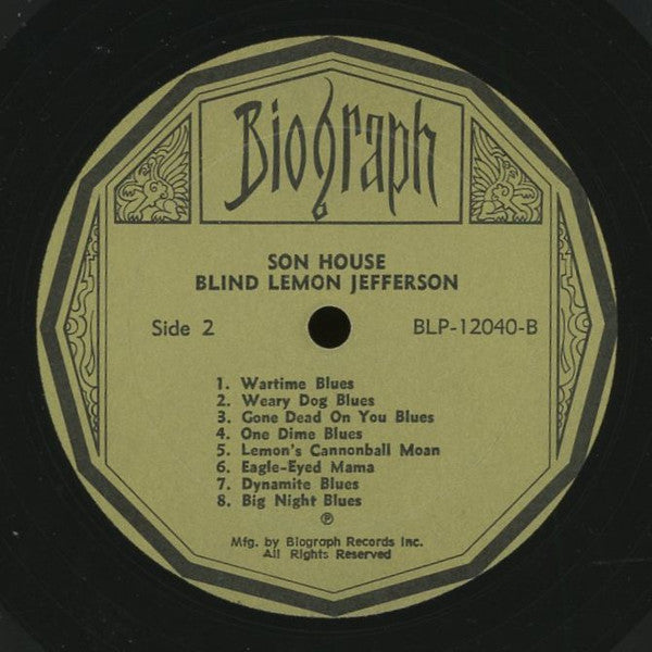 Blind Lemon Jefferson - Blind Lemon Jefferson / Son House(LP, Comp)