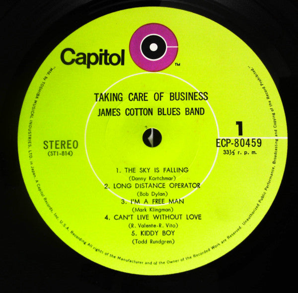 James Cotton Blues Band* - Taking Care Of Business (LP, Album)