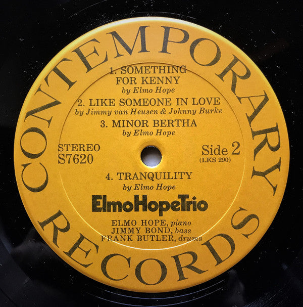 Elmo Hope Trio - With Jimmy Bond & Frank Butler (LP, Album, RE, RM)