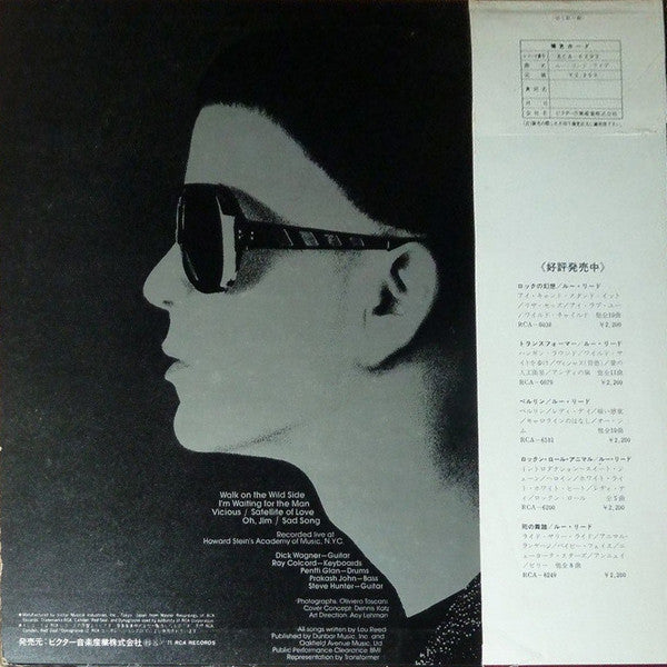 Lou Reed - Lou Reed Live (LP, Album)