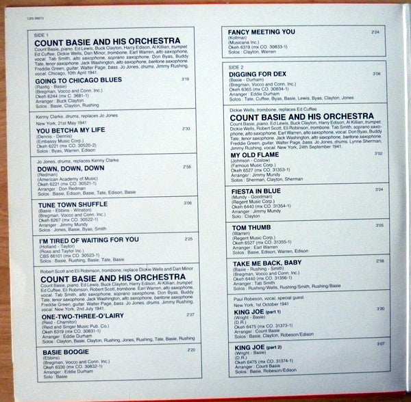 Count Basie - Count Basie Vol.IV-1941-1942 ""One O'Clock Jump""(2xL...
