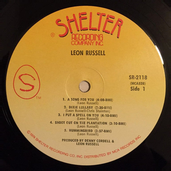 Leon Russell - Leon Russell (LP, Album, RE, Pin)