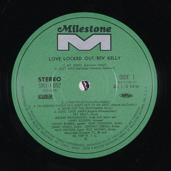 Bev Kelly - Love Locked Out (LP, Album, RE)