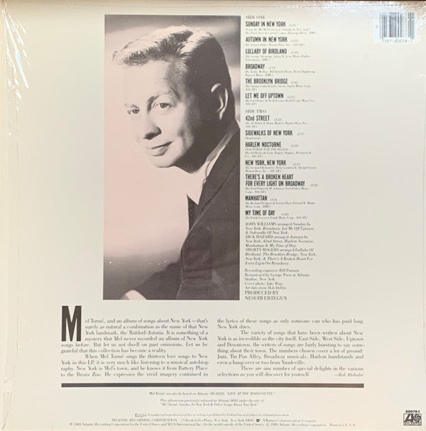 Mel Tormé - Songs Of New York (LP, RE, RM)