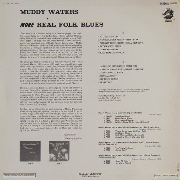 Muddy Waters - More Real Folk Blues (LP, Album, RE)