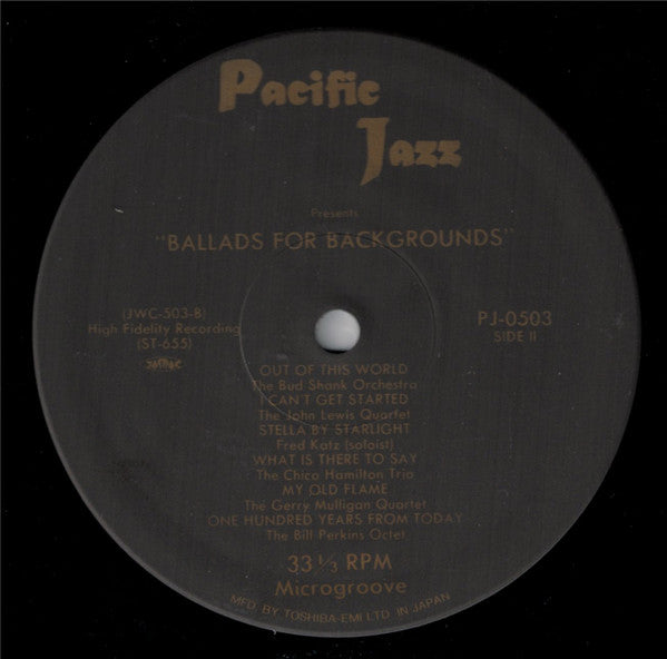 Various - Ballads For Backgrounds (LP, Comp, Mono, RE)