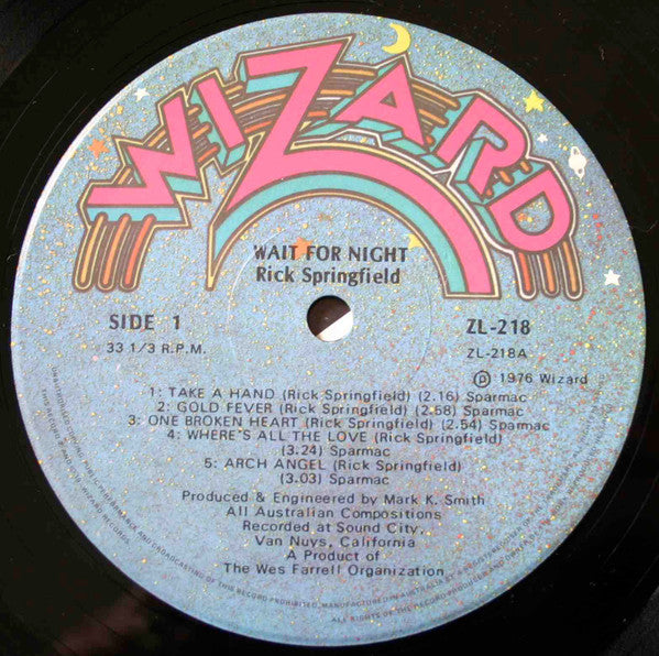 Rick Springfield - Wait For Night (LP, Album)