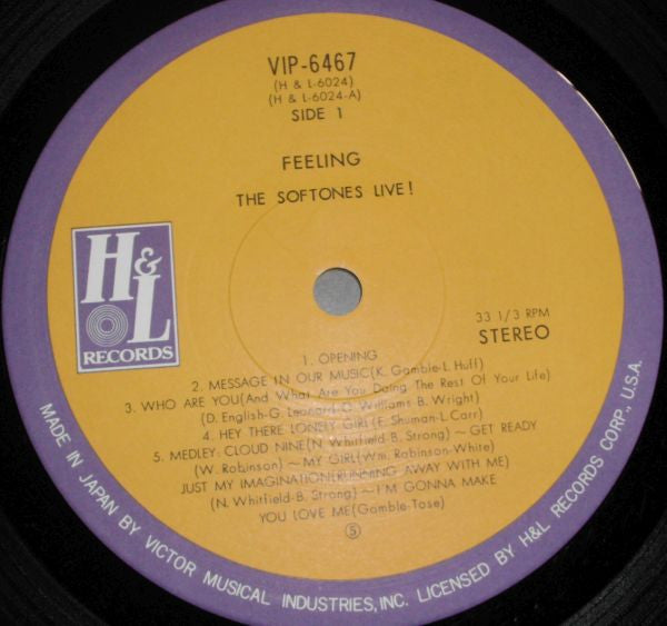 The Softones - Feeling Live! (LP, Album)