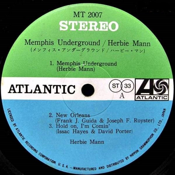 Herbie Mann - Memphis Underground (LP, Album, M/Print)