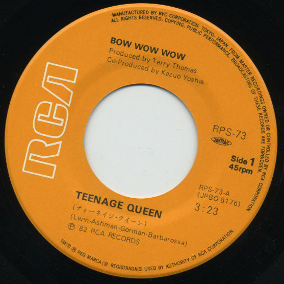 Bow Wow Wow - Teenage Queen (7"", Single)