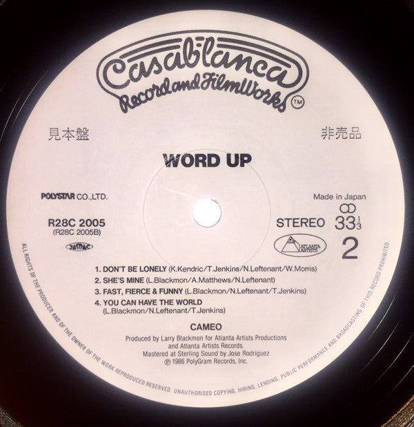 Cameo - Word Up! (LP, Album, Promo)