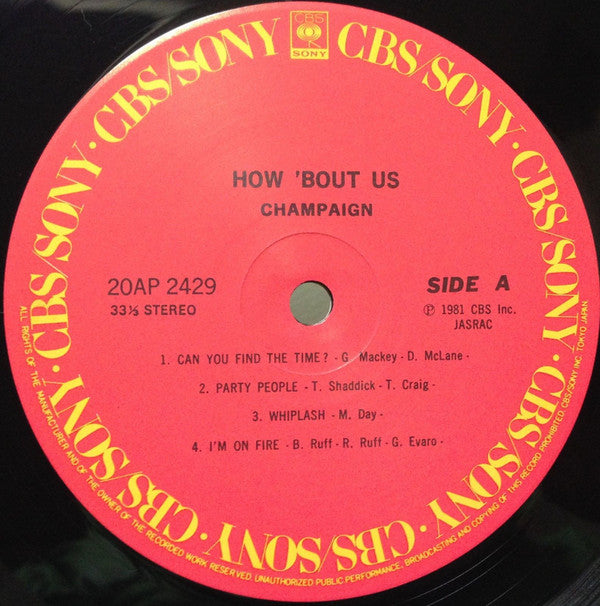 Champaign - How 'Bout Us (LP, Album, RE)