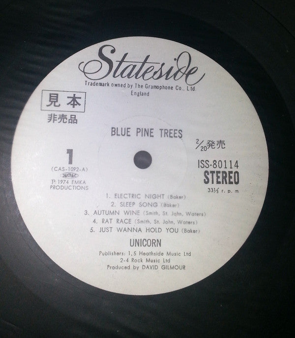 Unicorn (12) - Blue Pine Trees (LP, Album, Promo)