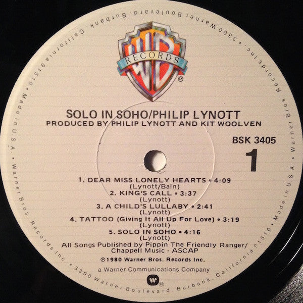 Philip Lynott* - Solo In Soho (LP, Album, Los)