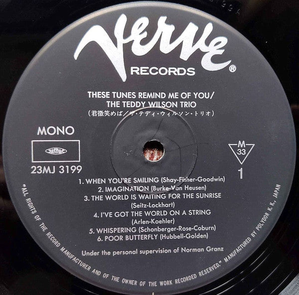 Teddy Wilson Trio - These Tunes Remind Me Of You(LP, Album, Mono, RE)
