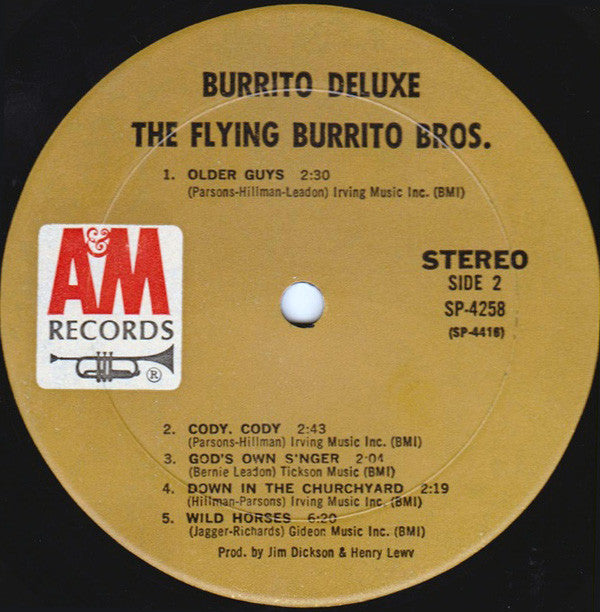 The Flying Burrito Bros.* - Burrito Deluxe (LP, Album, Mon)