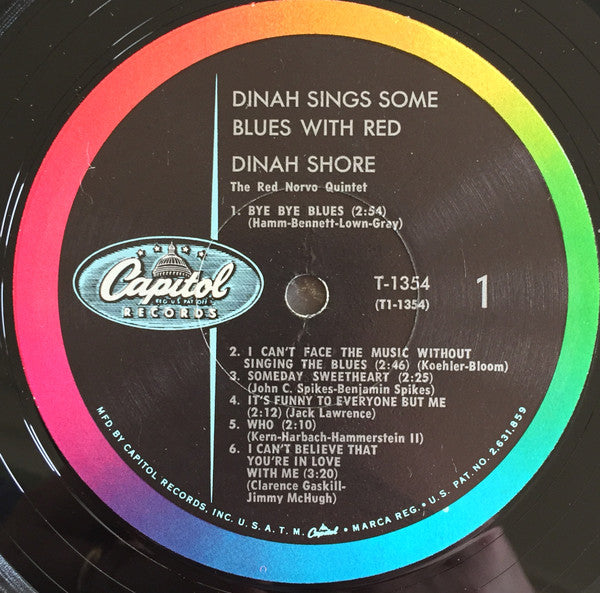 Dinah Shore - Dinah Sings Some Blues With Red (LP, Mono)