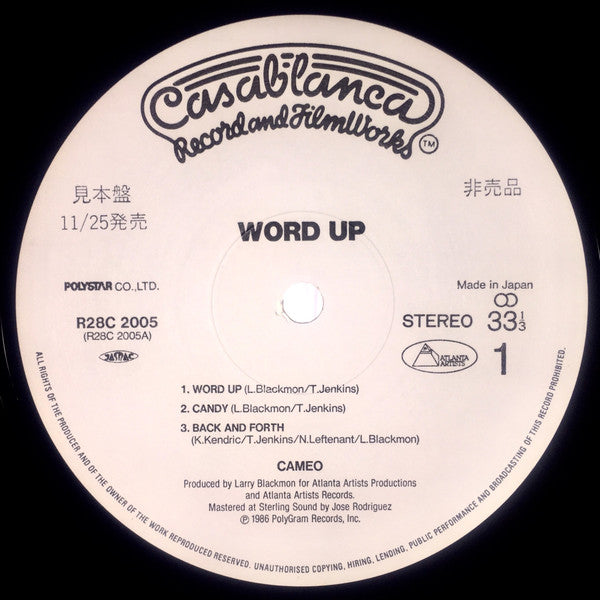 Cameo - Word Up! (LP, Album, Promo)