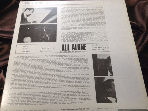 Mal Waldron - All Alone (LP, Album, Mono, RE)