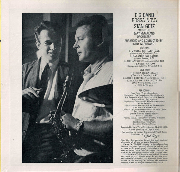 Stan Getz - Big Band Bossa Nova (LP, Album, RE, Gat)