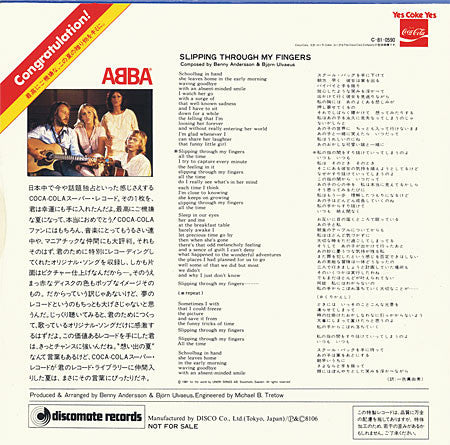 ABBA - Slipping Through My Fingers (7"", S/Sided, Single, Pic, Promo)