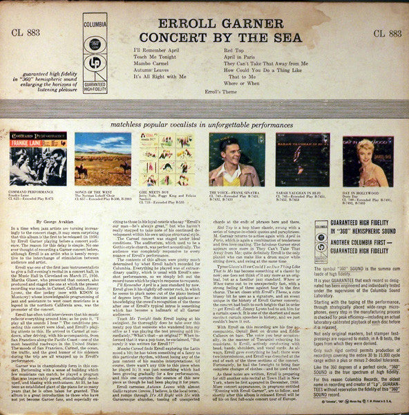 Erroll Garner - Concert By The Sea (LP, Album, Mono, Hol)