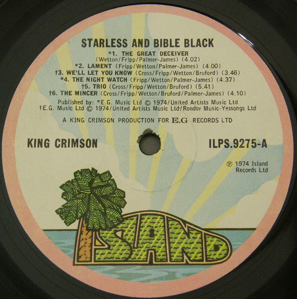 King Crimson - Starless And Bible Black (LP, Album)
