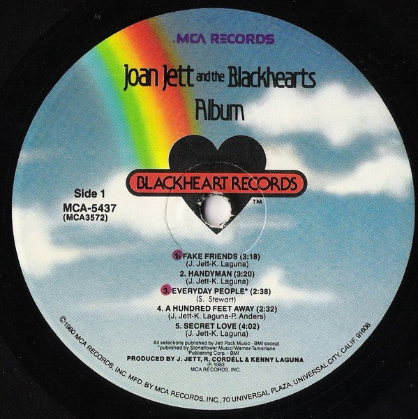 Joan Jett And The Blackhearts* - Album (LP, Album, Glo)