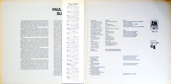 Paul Desmond - Summertime (LP, Album, Gat)