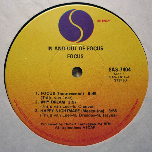 Focus (2) - In And Out Of Focus (LP, Album, RE)