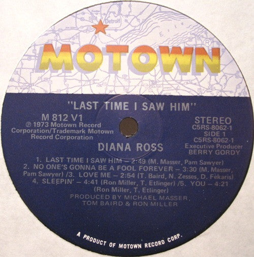 Diana Ross - Last Time I Saw Him (LP, Album, Hol)