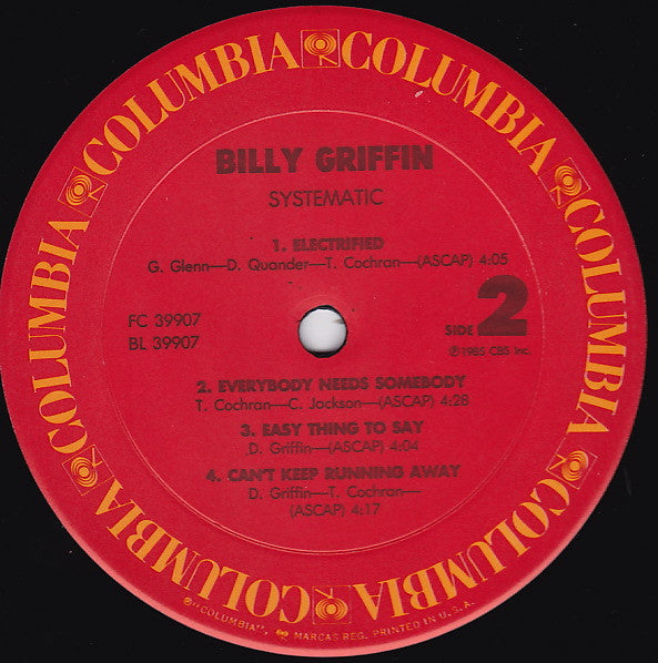 Billy Griffin - Systematic (LP, Album)