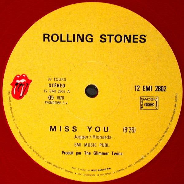 The Rolling Stones - Miss You (12"", Red)