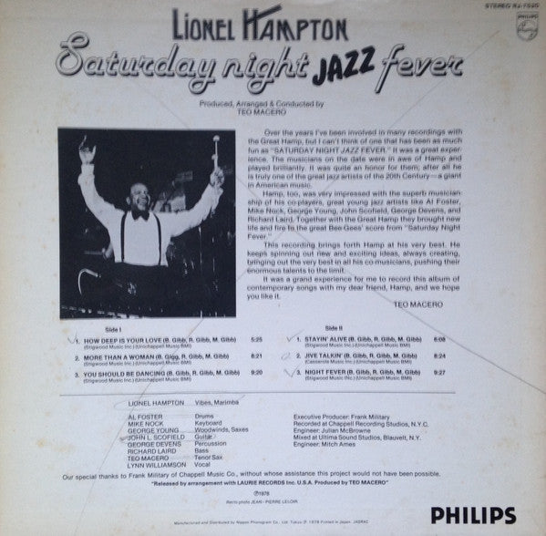 Lionel Hampton - Saturday Night Jazz Fever (LP, Album)