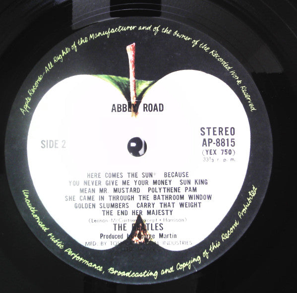 The Beatles - Abbey Road (LP, Album, RE)