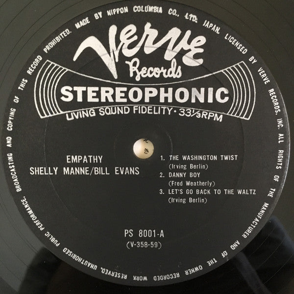 Shelly Manne / Bill Evans With Monty Budwig - Empathy (LP, Album)