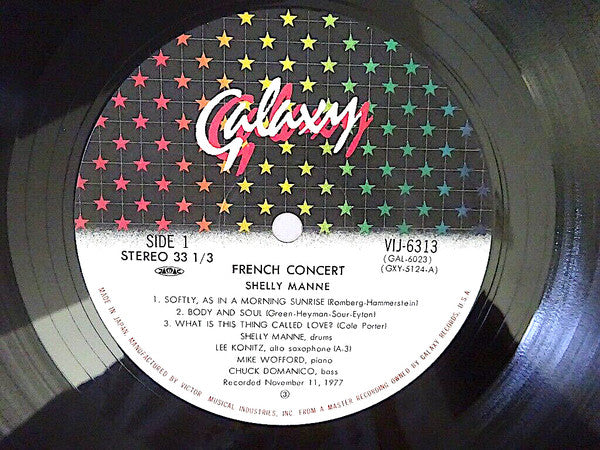 Shelly Manne Quartet Featuring Lee Konitz - French Concert (LP, Album)