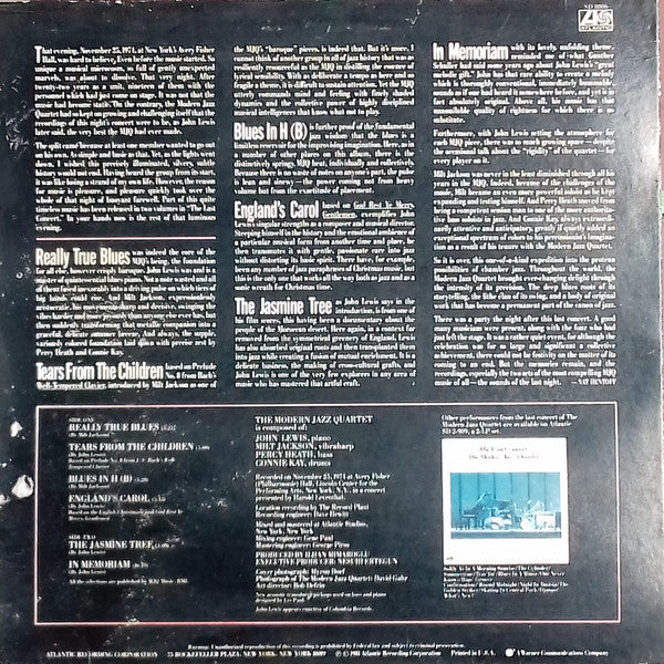 The Modern Jazz Quartet - More From The Last Concert (LP, Album, SP )