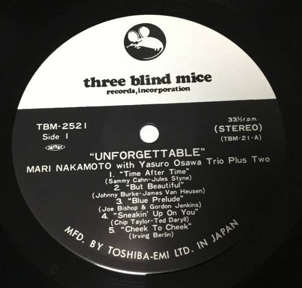 Mari Nakamoto - Unforgettable! (LP, Album, RE)