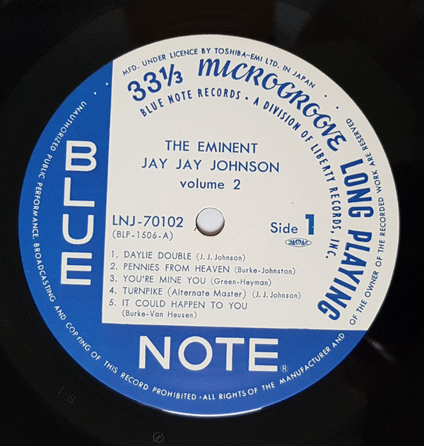 J.J. Johnson - The Eminent Jay Jay Johnson Volume 2(LP, Comp, Mono,...