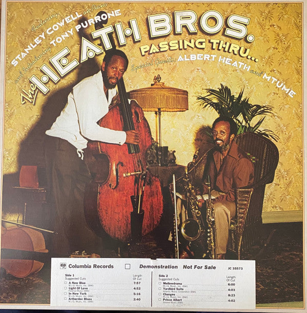 The Heath Bros.* - Passing Thru... (LP, Album, Promo, Pit)