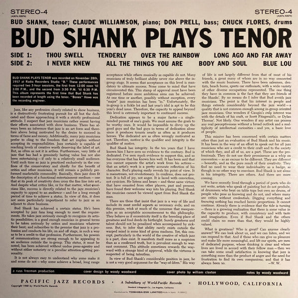 Bud Shank - Plays Tenor (LP)